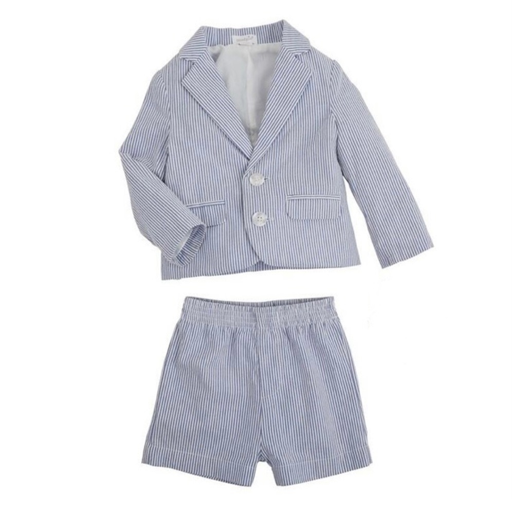 Mudpie Baby 2 Piece Suit-Jacket w/ Matching Shorts
